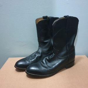 Justin cowboy boots black dress boot